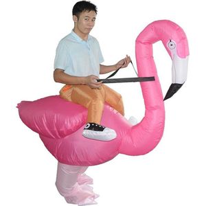 Opblaasbaar flamingo kostuum | Carnaval | Met ingebouwde ventilator