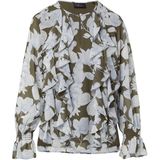 s.Oliver - Blouse - Chiffon - Met Ruches - Lange Mouwen