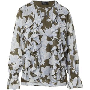 s.Oliver - Blouse - Chiffon - Met Ruches - Lange Mouwen