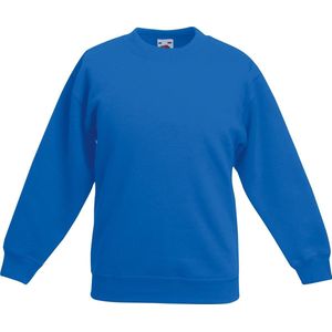 Fruit Of The Loom Kids Unisex Klassieke 80/20 set-in Sweater (2 stuks) (Royaal Blauw)