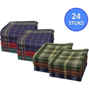 Sorprese Zakdoeken - Shadow - zakdoeken heren - 24 zakdoeken - Italiaans katoen - herbruikbare zakdoek - Cadeau