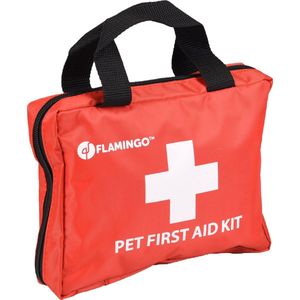 Flamingo Resku Premium - Ehbo-kit Honden;katten - Ehbo Set Resku Huisdieren Premium Rood 20x15x6cm - 1st