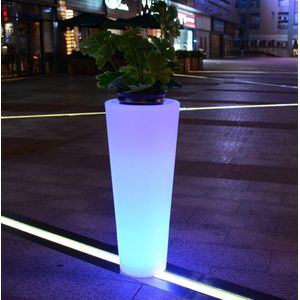 LED bloempot-Flessenkoeler-Verlichte LED ijsmmer-LED ijsblokjesvorm met afstandhediening -oplaadbare-Wijnkoeler-drankkoeler-LED wijnkoeker-LED bierkoeler-kerstcadeau- champagne wijn dranken koeker-fleeenkoeler RGB LED