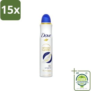 15 x Dove - Deodorant - Spray Advanced Care - Frisse en langdurige bescherming - 200 ml - Grootverpakking - Dove Deodorant - Antitranspirant - Deodorant Spray - 72 Uur Bescherming - Gevoelige Huid