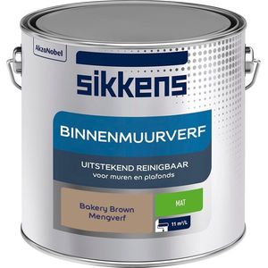 Sikkens - Binnenmuurverf - Muurverf - Mengkleur - Bakery Brown - 2,5 Liter