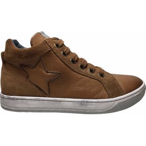 Naturino veter rits ster lederen hoge sneakers Clay Star cognac mt 24