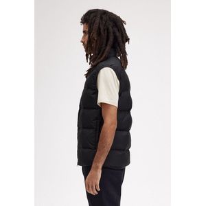 Fred Perry - Gewatteerde Gevoerde Gilet - Zwart - Heren
