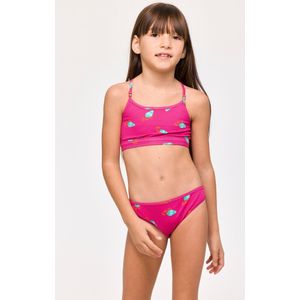 Woody Bikini fuchsia krabben prin - maat 116/6J