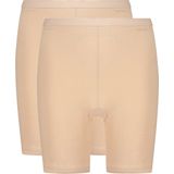 Basics long shorts beige 2 pack voor Dames | Maat M