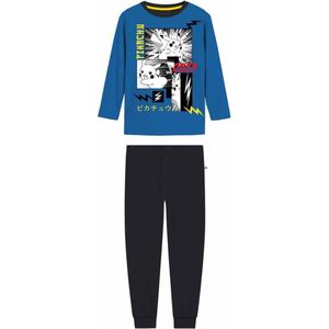 Pokemon pyjama - blauw met zwart - Pokémon pyama - maat 110/116
