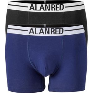 ALAN RED boxershorts (2-pack) - zwart / blauw - Maat: M
