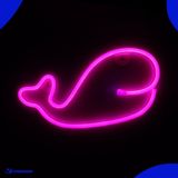 Neon Lamp - Walvis Roze - Incl. 3 Batterijen - Neon Verlichting - Neon Led Lamp - Neon Wandlamp