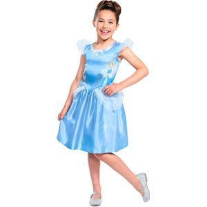 DISGUISE - Basis Cinderella vermomming voor kinderen - 110/128 (4-6 jaar)