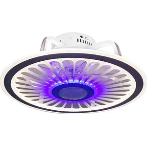 LuxiLamps - RGB Ventilator Lamp - Smart Lamp - 3 Standen - Dimbaar - Zwart - Kroonluchter Ventilator - Woonkamer Lamp