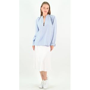 YesMooi - Gestreepte Blouse - Striped Collection - Blauw - S (36)