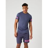 Björn Borg Sportshirt Heren Korte Mouw - Odyssey Grijs - Gerecycled Polyester - Maat L