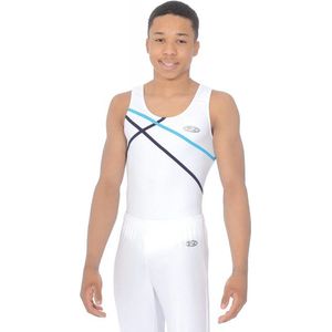 Wit Atlas herenturnpak maat 110-116 jongens gympak witte lycra