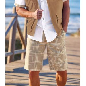 ATLAS FOR MEN - Geruite bermuda - Heren - Verkrijgbaar in grote maten - L