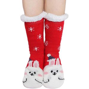 Herfst-/wintersokken - Platte lengte 42 cm - Kerstsokken - Kerstvloersokken - Dikke, warme herfst-/wintersokken - Huissokken - Slaapsokken - Antislipvloersokken - Voeg toe aan de kerstsfeer - Herfst-/winterbenodigdheden