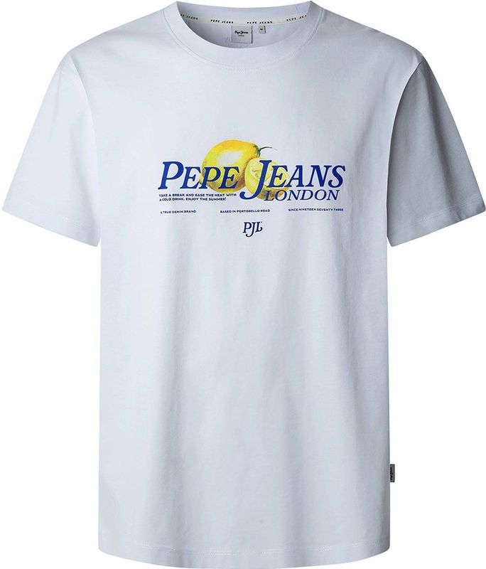 Pepe Jeans - Tin - T-shirt - Wit - Korte Mouwen