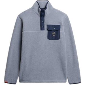 Superdry Fuji Sweatshirt Met Halve Rits Blauw L Man