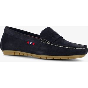 Hush Puppies suede dames mocassins blauw - Maat 38 - Echt leer - Uitneembare zool