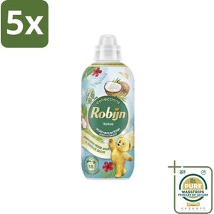 5 x Robijn – Wasverzachter – Kokos Sensation – 765 ml - Grootverpakking - Koffiezetapparaat