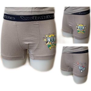 Embrator 2-stuks Jongens Boxershorts met opdruk licht grijs 104/110