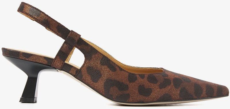VIA VAI - 62041 Suzy Aliya - Slingback - Bruin - Suède met Luipaardprint