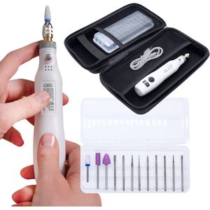 Draagbare elektrische nagelboormachine voor manicure en pedicure met 12 tips