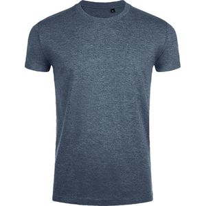 SOLS Heren Imperial Slim Fit T-Shirt met korte mouwen (Heide Denim)