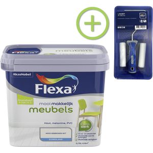 Flexa - Mooi Makkelijk Verf - Meubels - Mooi Gebroken Wit - 750 ml + Lakroller