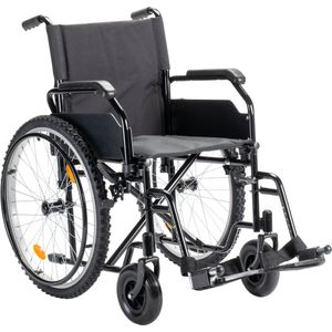 Sky Offroad rolstoel met luchtbanden - Mountainbike banden - Zwart - Inklapbaar / opvouwbaar - Zitbreedte 46 cm