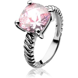 ZINZI zilveren ring roze ZIR937R