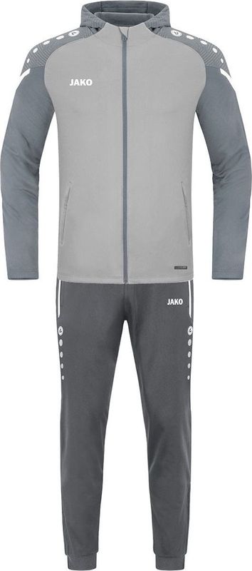 Jako Performance Trainingspak Polyester Met Capuchon Kinderen - Zachtgrijs / Steengrijs | Maat: 128