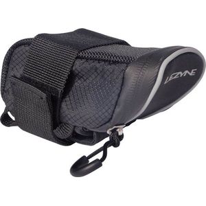 Lezyne Micro Caddy - Compacte, aerodynamisch gevormde zadeltas - Klittenband bevestiging - Maat S - 0.2 Liter - 140x55x55 mm - Nylon - Zwart