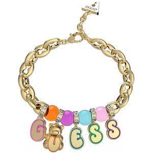 GUESS Rock Candy Dames Armband Staal - Goud/Meerkleurig