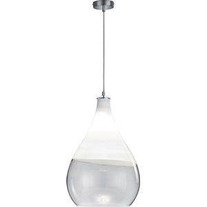LED Hanglamp - Hangverlichting - Trion Kinton - E27 Fitting - Rond - Mat Chroom - Aluminium