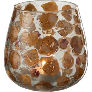 J-Line windlicht Gerard - glas - amber - large