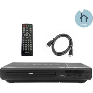 Thuys - DVD Speler met HDMI - DVD Speler Draagbaar - DVD Speler met HDMI Aansluiting - Haarscherpe Kwaliteit