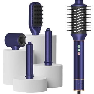 Haardrogerborstel styler met hoge snelheid ionisch negatief 110.000 omw/min - Heteluchtborstel 5-in-1 luchtstyler voor snel drogen krullen