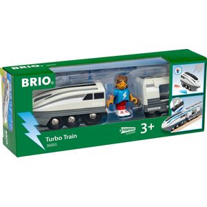 BRIO World - 36003 Turbotrein | Speelgoedtrein op batterijen voor kinderen vanaf 3 jaar
