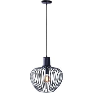 Open hanglamp Arraffone | 1 lichts | zwart | metaal | Ø 38 cm | in hoogte verstelbaar tot 180 cm | eetkamer / woonkamer / slaapkamer lamp | modern / sfeervol / industrieel / trendy design