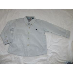 noukie's , jongens , overhemd  , lange mouw creme / zwar  / groen ,  3 jaar 98