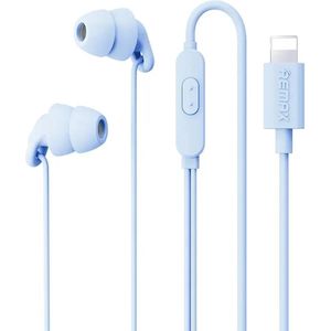 DrPhone SilencePro - Comfortabele Lightning In-Ear Oordoppen met Passieve Ruisonderdrukking en Kristalhelder Geluid – Verbinding via Bluetooth - Blauw