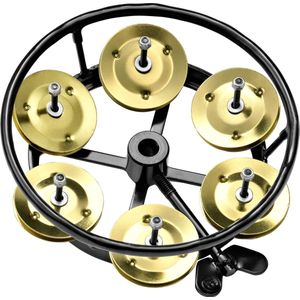 Meinl THH1B-BK - Hi-hat Tambourine, 5, Brass Jingles, Black