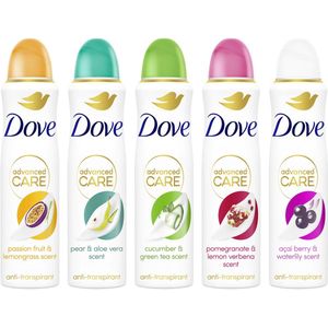 Dove - Advanced Care Go Fresh - Anti-Transpirant Deodorant Spray Mixset - 5 x 150 ml
