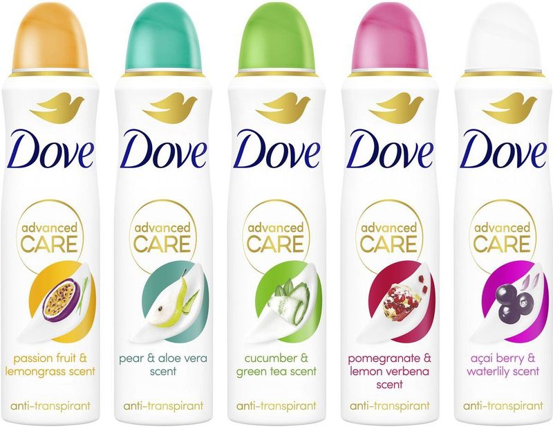 Dove - Advanced Care Go Fresh - Anti-Transpirant Deodorant Spray Mixset - 5 x 150 ml