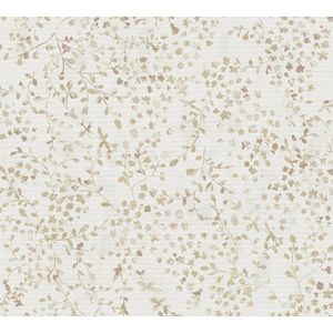 SUBTIELE BLOEMETJES BEHANG | Landelijk - crème beige bruin goud - A.S. Création PintWalls II