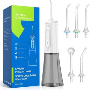Equivera Waterflosser - Monddouche - Elektrisch Flosapperaat - Water Flosser - Waterflosser Draadloos - Water Flosser Draadloos - Draadloos en Oplaadbaar - Must have voor uw hygiëne!